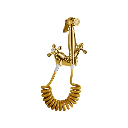 SXWYLZ Retro Handbrause Wc Set Wandmontage Handbrause Toilette mit Zwei Auslässen für das Badezimmer,Titan SXWYLZ Retro Handbrause Wc Set Wandmontage Handbrause Toilette mit Zwei Auslässen für das Badezimmer,Titan von SXWYLZ