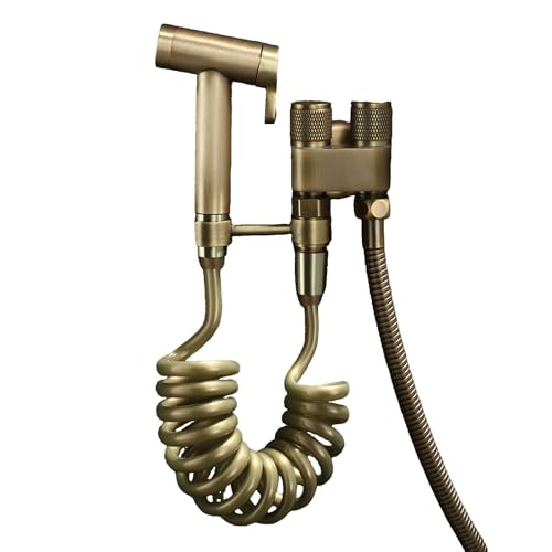 SXWYLZ Toiletten Bidet Handbrause Set Antikes Bidet Handbrause Set Eins Rein Zwei Raus Geeignet für die Badezimmerreinigung Bodenwäsche SXWYLZ Toiletten Bidet Handbrause Set Antikes Bidet Handbrause Set Eins Rein Zwei Raus Geeignet für die Badezimmerreinigung Bodenwäsche von SXWYLZ