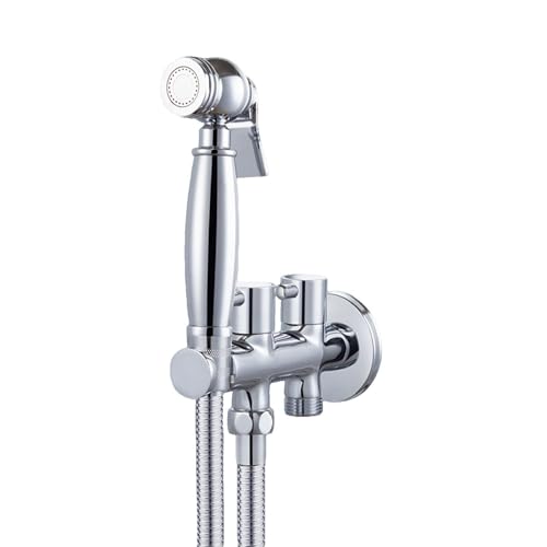 SXWYLZ Vintage Bidet Handbrause Wc Sprühpistolen Set Ein Einlass und Zwei Auslässe Passend für Spültoiletten und Bodenabläufe, Chrom SXWYLZ Vintage Bidet Handbrause Wc Sprühpistolen Set Ein Einlass und Zwei Auslässe Passend für Spültoiletten und Bodenabläufe, Chrom von SXWYLZ