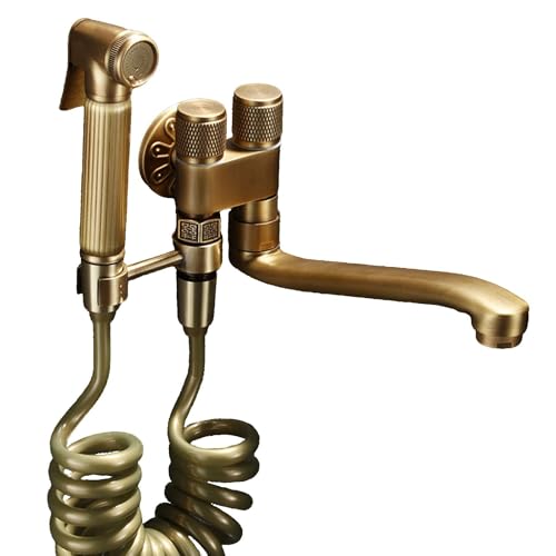 SXWYLZ Wandmontage Bidet Handbrause Set für Toilette Antike Toilette Handbrause für die Badezimmerreinigung und Haustierreinigung von SXWYLZ