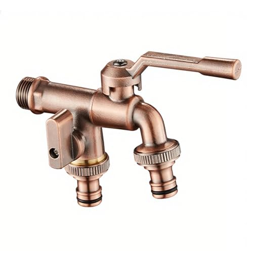 SXWYLZ Wasserhahn Aussen Doppelt Frostsicher Wasserhahn Garten Kaltwasserhahn Wandmontage 1/2 Zoll, Lila Kupfer SXWYLZ Wasserhahn Aussen Doppelt Frostsicher Wasserhahn Garten Kaltwasserhahn Wandmontage 1/2 Zoll, Lila Kupfer von SXWYLZ
