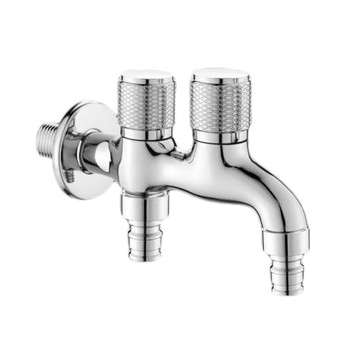 SXWYLZ Wasserhahn Doppelanschluss Waschmaschine Doppelwasserhahn Waschmaschine Kaltwasserhahn Wandmontage 1/2 Zoll für Badezimmer, Chrom SXWYLZ Wasserhahn Doppelanschluss Waschmaschine Doppelwasserhahn Waschmaschine Kaltwasserhahn Wandmontage 1/2 Zoll für Badezimmer, Chrom von SXWYLZ