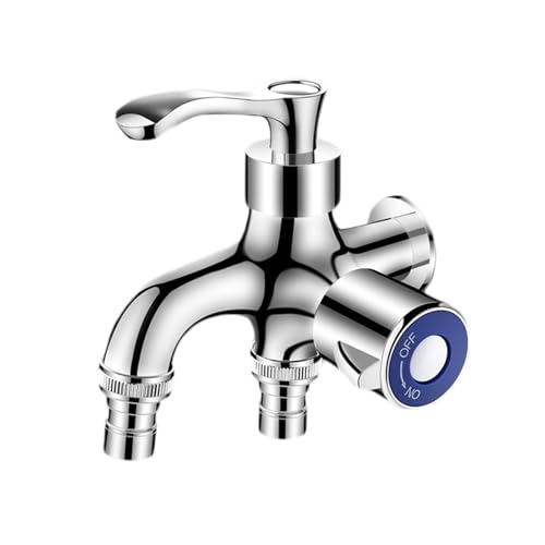 SXWYLZ Wasserhahn Waschmaschine Messing Wasserhahn Wandmontage Kaltwasser 1/2 Doppelwasserhahn Eins Rein Zwei Raus Heimgebrauch, Chrom SXWYLZ Wasserhahn Waschmaschine Messing Wasserhahn Wandmontage Kaltwasser 1/2 Doppelwasserhahn Eins Rein Zwei Raus Heimgebrauch, Chrom von SXWYLZ