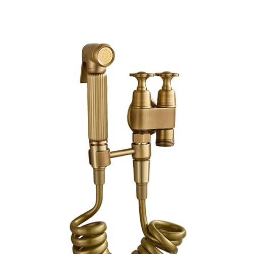 SXWYLZ Wc Bidet Handbrause Set mit Dusche und Halter Antike Ein Zulauf und Zwei Abläufe für Toilettenreinigung Körperhygiene SXWYLZ Wc Bidet Handbrause Set mit Dusche und Halter Antike Ein Zulauf und Zwei Abläufe für Toilettenreinigung Körperhygiene von SXWYLZ
