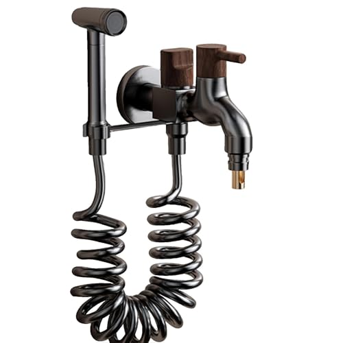 SXWYLZ Wc Handbrause Set Bidet Sprüharmatur Set mit Druckknopfbrause Halterung und 2m Federschlauch für Badezimmer, Grau SXWYLZ Wc Handbrause Set Bidet Sprüharmatur Set mit Druckknopfbrause Halterung und 2m Federschlauch für Badezimmer, Grau von SXWYLZ
