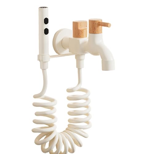 SXWYLZ Wc Handbrause Set mit Ständer Dual Mode Spritzpistole Zweigriff Wasserhahn und 2m Federschlauch für Mop Pool, Weiß SXWYLZ Wc Handbrause Set mit Ständer Dual Mode Spritzpistole Zweigriff Wasserhahn und 2m Federschlauch für Mop Pool, Weiß von SXWYLZ