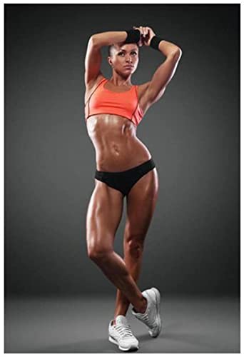 SXXRZA Poster Bild 40x60cm Rahmenlose Sexy Girl Fitness Poster Bodybuilding Gym Inspirierende Fitness Bild Workout Workout Poster Home Gym Dekoration von SXXRZA