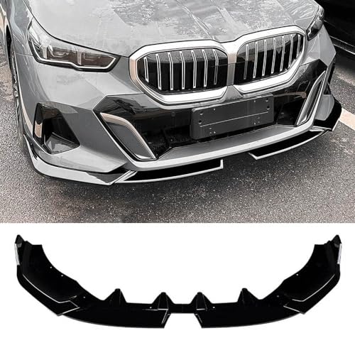 Frontstoßstangenlippe für BMW 5er I5 G60 G61 M Sport 2024+,FrontstoßStange Splitter Körper Schaufeln Guard Spoilerlippe Diffusor,normal-Glossy Black von SXXTS