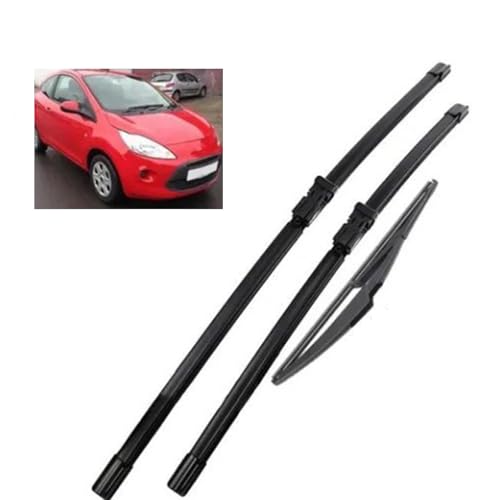 Scheibenwischer Set für Ford KA MK2 3 Sets 24+14+11 2009-2015, Wischerblätter Vorne Und Hinten Wischerblatt Dauerhaft Auto Wischer Zubehör von SXXTS