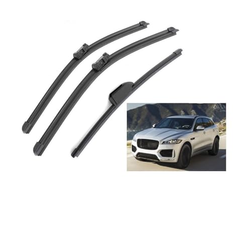 Scheibenwischer Set für Jaguar F-PACE 2017-2020 26+19+13, Wischerblätter Vorne Und Hinten Wischerblatt Dauerhaft Auto Wischer Zubehör von SXXTS