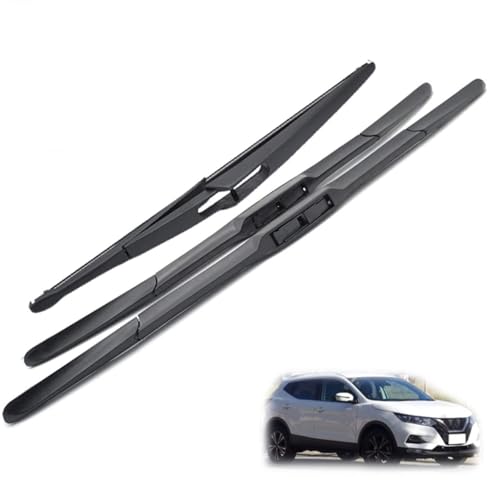 Scheibenwischer Set für Nissan Qashqai J12 2021-2024 26"+17"+12", Wischerblätter Vorne Und Hinten Wischerblatt Dauerhaft Auto Wischer Zubehör von SXXTS