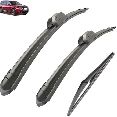 Scheibenwischer Set für Nissan X-Trail T32 Rogue 2 2014-2020 26"+17"+12", Wischerblätter Vorne Und Hinten Wischerblatt Dauerhaft Auto Wischer Zubehör von SXXTS