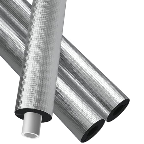 3er-Pack Aluminiumfolien-Rohrisolierung, Selbstklebende Vorgeschlitzte Heizungsrohr Isolierung für Klimaanlagen Zur Reduzierung von Wärmeverlusten(3.4cm*2.0cm/1.3in*0.8in) von SXYCKRUI