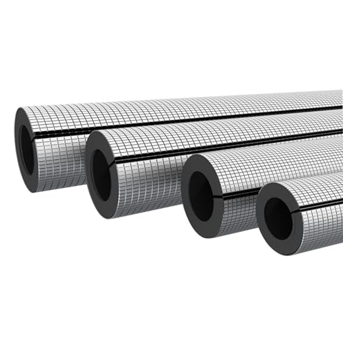 Aluminiumfolien-Rohrisolierung Schaumstoff, Selbstklebende Frostschutz-Heizungsrohr Isolierung für Den Außenbereich für Klimaanlagen(2.2*2*95cm/0.9in*0.8in*3.1ft) von SXYCKRUI