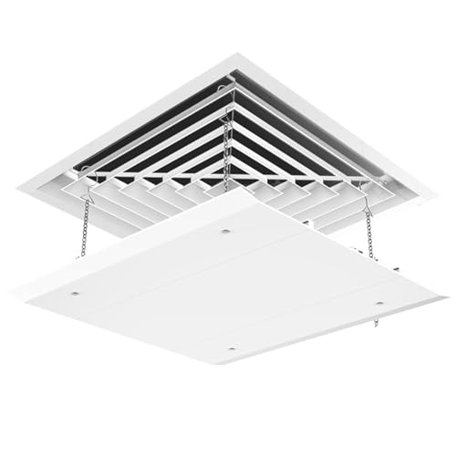 SXYCKRUI AC-Windabweiser klimaanlage Quadratisch, Höhenverstellbar Klimaanlage Luft Umleiten Verhindert Kondensation, kettenfester Decken-Entlüftungsabweiser(60 * 60cm/24x24in) von SXYCKRUI