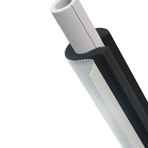 Selbstklebender Isolierung Heizungsrohre mit Aluminiumfolie, Vorgeschlitzte Rohrisolierung für Klimaanlagen, Winterbewässerung Im Freien(3.4*1.5*95cm/1.3*0.6*37in) von SXYCKRUI