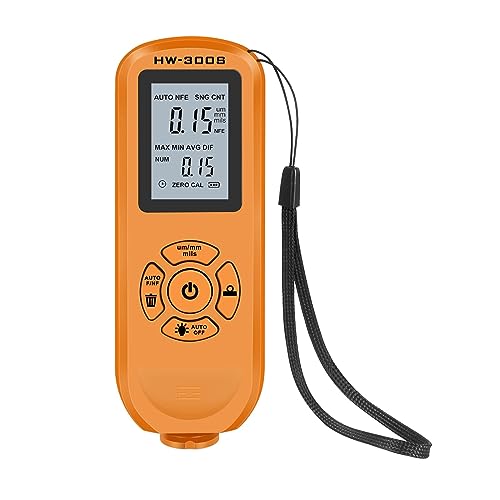 Autolack-Tester, Schichtdickenmessgerät Mit Digitaler LCD-Hintergrundbeleuchtung, Beschichtungstiefendetektor, Der Die Lacktiefe Misst(Vertical Orange) von SXYGYWA