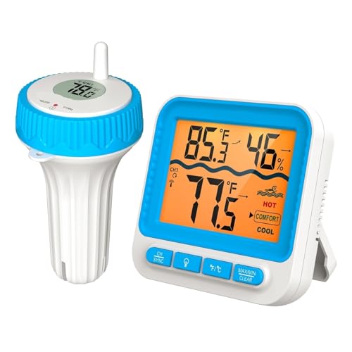 Badethermometer Drahtloses Poolthermometer Mit Großem Bildschirm, Wasserdichter IPX8-Wassertemperaturmonitor For Heiße Quellen Im Schwimmbad Badethermometer Drahtloses Poolthermometer Mit Großem Bildschirm, Wasserdichter IPX8-Wassertemperaturmonitor For Heiße Quellen Im Schwimmbad von SXYGYWA