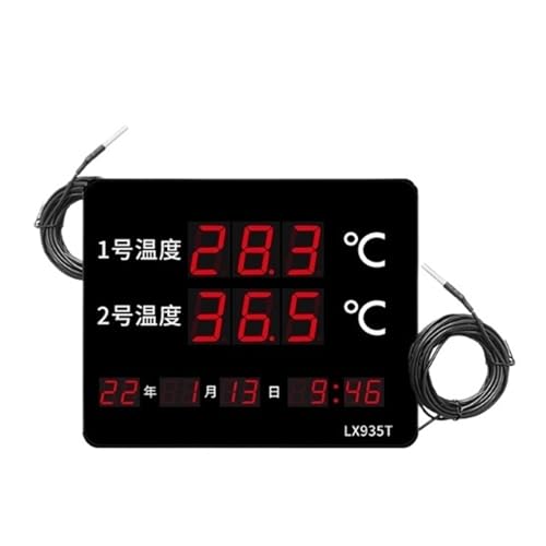 Badethermometer Hochtemperaturbeständiges Digitalthermometer Mit Doppeltemperaturanzeige, Geeignet For Schwimmbäder Und Saunen(LX935T-B) von SXYGYWA