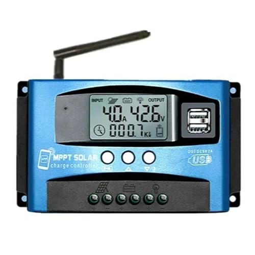 Bluetooth/WIFI MPPT Solar Laderegler 30A-100A Dual USB LCD Display 12V 24V Solar Zelle Panel Ladegerät Regler Mit Last Breite Kompatibilität(60A,12V24V BT and WIFI) von SXYGYWA