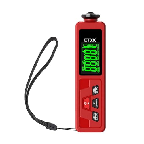 ET330+ZN Autolackdickenmessgerät Tragbares Schichtdickenmessgerät For Auto 0-1500um Fe & NFe Beschichtungstester Messgerät(Red-Green) von SXYGYWA