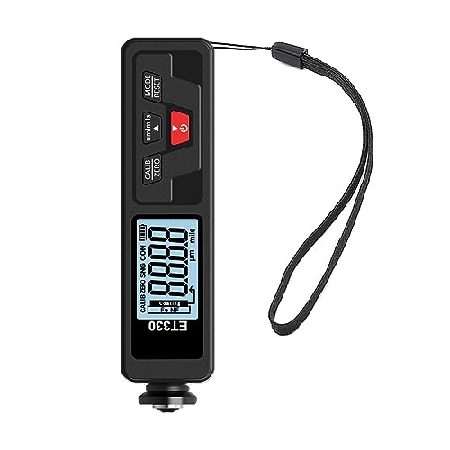 ET330+Zn Autolackdickenmessgerät Galvanisieren Metallbeschichtungsdickenmessgerät For Auto 0-1500um Fe & NFe Beschichtungstester Messgerät(Black) von SXYGYWA