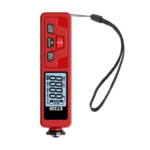 ET330+Zn Autolackdickenmessgerät Galvanisieren Metallbeschichtungsdickenmessgerät For Auto 0-1500um Fe & NFe Beschichtungstester Messgerät(Red) von SXYGYWA