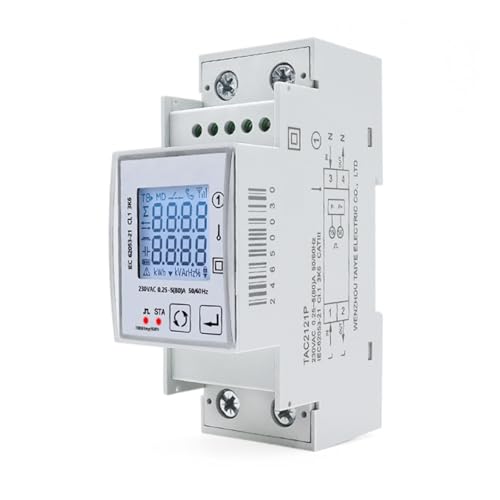Energie Monitor Prepaid Einphasen-Multifunktions-WIFI-Kommunikation Din-Schienen-Stromzähler 80A 230V von SXYGYWA