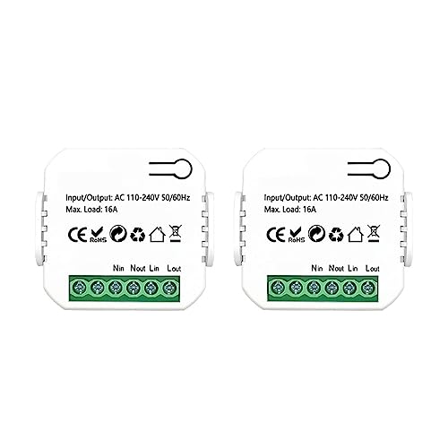 Energie Monitor Tuya Smart ZigBee Steckdosenschaltermodul KWh-Zähler Energiemonitor Timer 16A Überlastschutz(2 pieces) von SXYGYWA