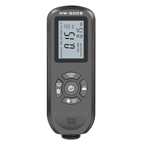 HW-300MAX Autolackdickenmessgerät 0-2000UM Fe & NFe Beschichtungsdickenmessgerät Autolackfilm Manuelles Automatisches Dickenmessgerät(HW-300S Horizontal) von SXYGYWA