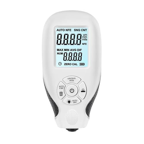 Hw-300 Digitales Beschichtungsdickenmessgerät, 0–2000 Um, Autolack-Filmdicken-Tools, Tester, Auflösung 0,01 Mm(White) von SXYGYWA