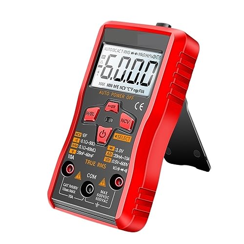 Multi Tester Digitaler Mini-Multimeter-Tester, 6000 Zählungen, Automatisches Multimeter, True-Rms-Tranistor-Messgerät Mit NCV-Datenhalte-Taschenlampe von SXYGYWA