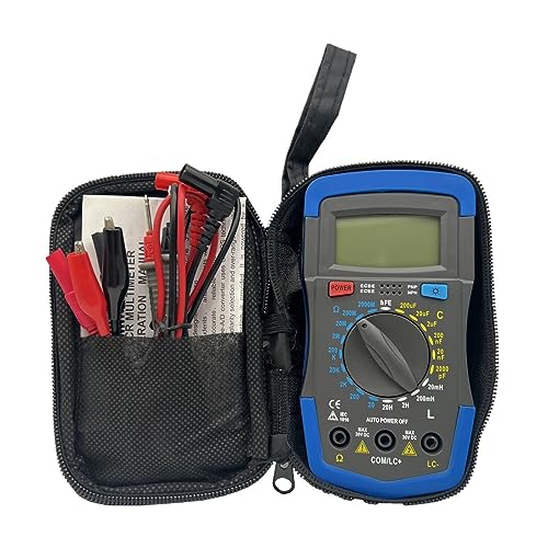Multi Tester Digitales LCD-Messgerät, Induktivität, Kapazität, Widerstandstester, Multimeter, Krokodilklemme, Messwerkzeug Mit Tasche(Add clip add bag) von SXYGYWA