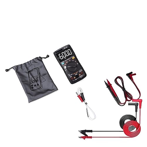 Multi Tester Digitalmultimeter 102 A RMS Auto Range EBTN LCD DC AC Voltmeter Amperemeter Strom Kondensator Ohm Temp NCV Tester(102A With T1101) von SXYGYWA