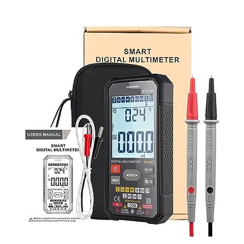 Multi Tester Smart Digital Multimeter 3,1 Zoll LCD VA Display 6000 Counts Universal Meter Auto Range True RMS NCV Tester(HT127A TN Display) von SXYGYWA