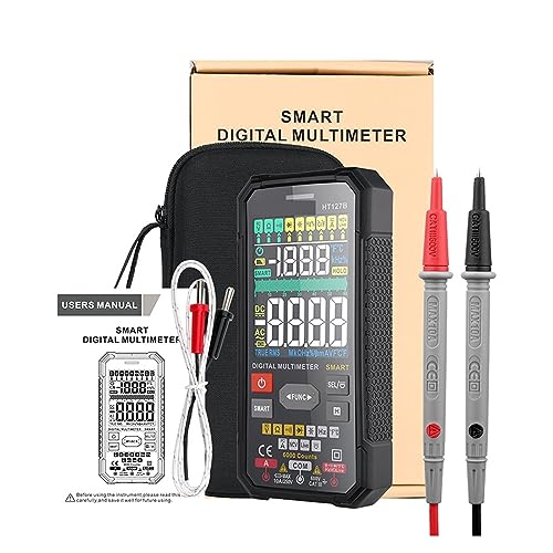 Multi Tester Smart Digital Multimeter 3,1 Zoll LCD VA Display 6000 Counts Universal Meter Auto Range True RMS NCV Tester(HT127B VA Display) von SXYGYWA