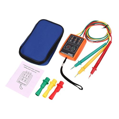 Phasenfolgetester Anzeige 3-Phasen-Rotationstester Digitaler Phasenanzeiger Detektor LED-Meter Genaue Identifizierung Phasenfolgetester Anzeige 3-Phasen-Rotationstester Digitaler Phasenanzeiger Detektor LED-Meter Genaue Identifizierung von SXYGYWA