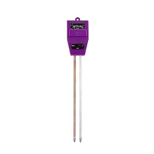 SXYGYWA Bodenfeuchtemessgerät 3 In 1 Boden PH-Meter Blumentopf Hygrometer Boden Tester Pflanzen Wachstum Feuchtigkeit Licht Intensität Meter Instrument Garten Werkzeuge(Purple) von SXYGYWA