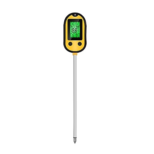 SXYGYWA Bodenfeuchtemessgerät 4/5 In 1 Boden PH Meter Sonnenlicht Hygrometer LCD Digital Garten Pflanze Blumen Temp Monitor Sensor Umwelt Feuchtigkeit Test Werkzeug(5 in 1-01) von SXYGYWA