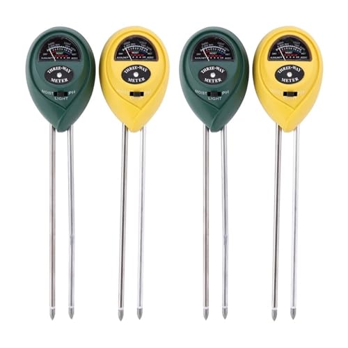 SXYGYWA Bodenfeuchtemessgerät 4-teiliges Boden-PH-Messgerät, 3-in-1-Gartengerät, Bodentester-Set Mit Feuchtigkeitslicht Und PH-Test for Garten, Bauernhof, Rasen, Innenbereich SXYGYWA Bodenfeuchtemessgerät 4-teiliges Boden-PH-Messgerät, 3-in-1-Gartengerät, Bodentester-Set Mit Feuchtigkeitslicht Und PH-Test for Garten, Bauernhof, Rasen, Innenbereich von SXYGYWA