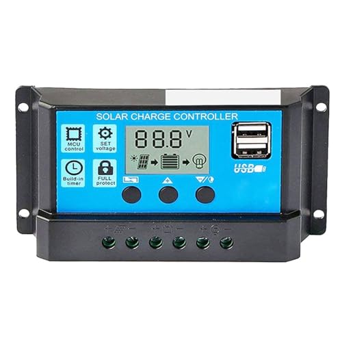 Solar Laderegler 30A 20A 10A PWM 12V 24V Regler Solar Panel PV Hause Batterie Ladegerät LCD Dual USB 5V Ausgang Breite Kompatibilität(20A) von SXYGYWA