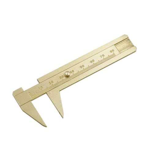 Tragbarer Schiebe-Messschieber, 0–80 Mm, Retro-Messschieber, Messing-Lineal, Lineal, Schiebelehre, Messing-Messschieber Präzisionsmessung(Single Scale) von SXYGYWA