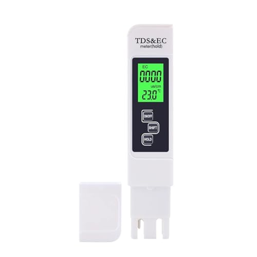 Wassertester 3-in-1-TDS-Tester, Leitfähigkeitsmessgerät, Wassermessung, Temperatur-Werkzeug, Funktion: 0–5000 Ppm, EC-Messgerät(Backlighting) von SXYGYWA