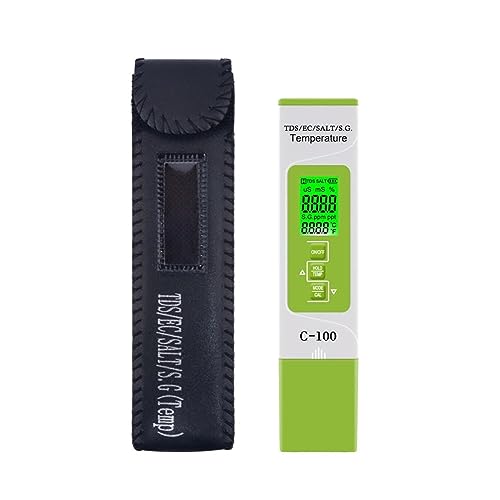 Wassertester 5 In 1 TDS/EC/Salzgehalt/SG/Temperatur Meter Tragbare Stift Typ PH Meter Aquarium Schwimmbad Wasser Qualität Tester(C-100) von SXYGYWA