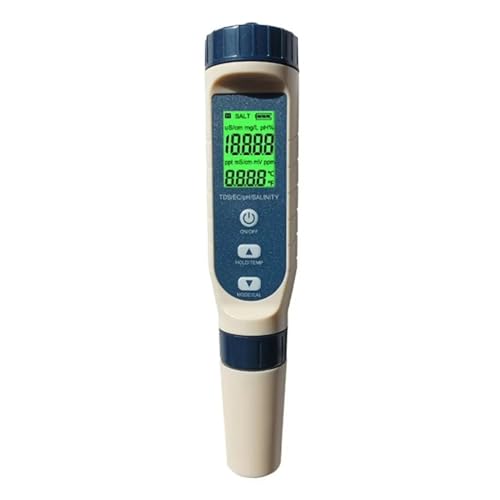Wassertester 5In1 Digital PH TDS EC Meter Salzgehalt Temperatur Tester Leitfähigkeit Wasser Filter Reinheit Stift Mit Hintergrundbeleuchtung von SXYGYWA