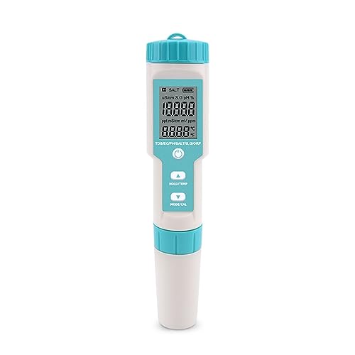 Wassertester 7 In 1 PH/TDS/EC/ORP/Salzgehalt/S. G/Temperaturmesser Wasserqualitätstester For Trinkwasseraquarien PH-Meter(No Backlight) von SXYGYWA