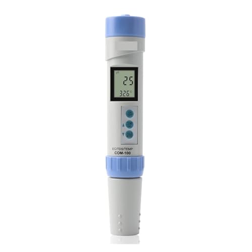 Wassertester COM100 EC/TDS/TEMP Wasserqualitätsmessgerät Hochpräziser Aquarium-Pool-Monitor Leitfähigkeitsdetektor Reinheitstesterstift von SXYGYWA