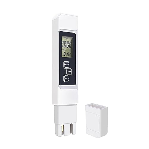 Wassertester Handheld TDS Digitaler Wassertester Wasserteststift Wasserqualitätsanalysemessgerät Wasserreinheitsprüfung 0-9999 Ppm Messung(TDS EC TEMP-01) von SXYGYWA