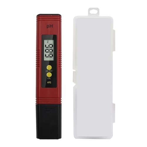 Wassertester PH-Meter 0,01 Hochpräziser Wasserqualitätstester 0-14 Bereich, Perfekt For Aquarien Und Schwimmbäder(Red) von SXYGYWA