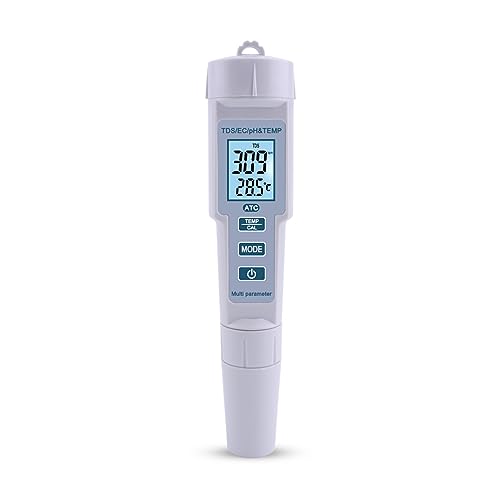 Wassertester TDS PH Meter PH/TDS/EC/Temperatur Meter Digitaler Wasserqualitätsmonitor Tester For Pools Trinkwasser Aquarien(Meter) von SXYGYWA